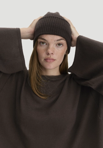 Knitted hat made of organic merino wool with cashmere - 1