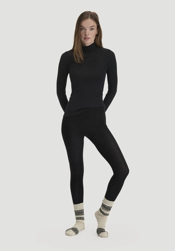 Leggings Regular Cut PURE FUNCTION aus Bio-Merinowolle mit Seide - 0