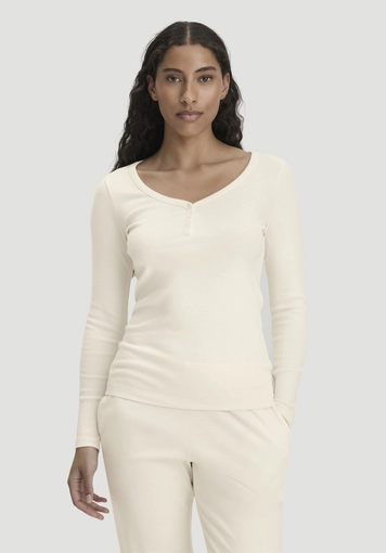 Longsleeve V-Neck PURE NATUREaus reiner Bio-Baumwolle - 0