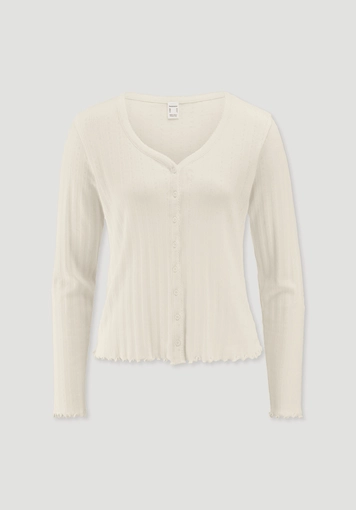 Pointelle Cardigan PURE COTTON made from pure organic cotton Pointelle Cardigan PURE COTTON made from pure organic cotton