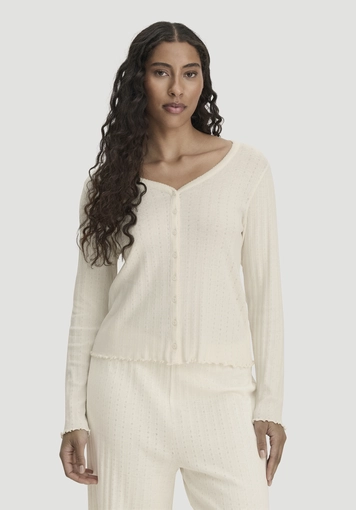 Pointelle Cardigan PURE COTTON aus reiner Bio-Baumwolle - 0