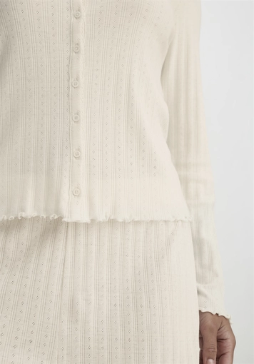 Pointelle Cardigan PURE COTTON aus reiner Bio-Baumwolle - 1