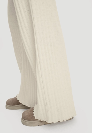 Pointelle Schlafhose PURE COTTON aus reiner Bio-Baumwolle - 1
