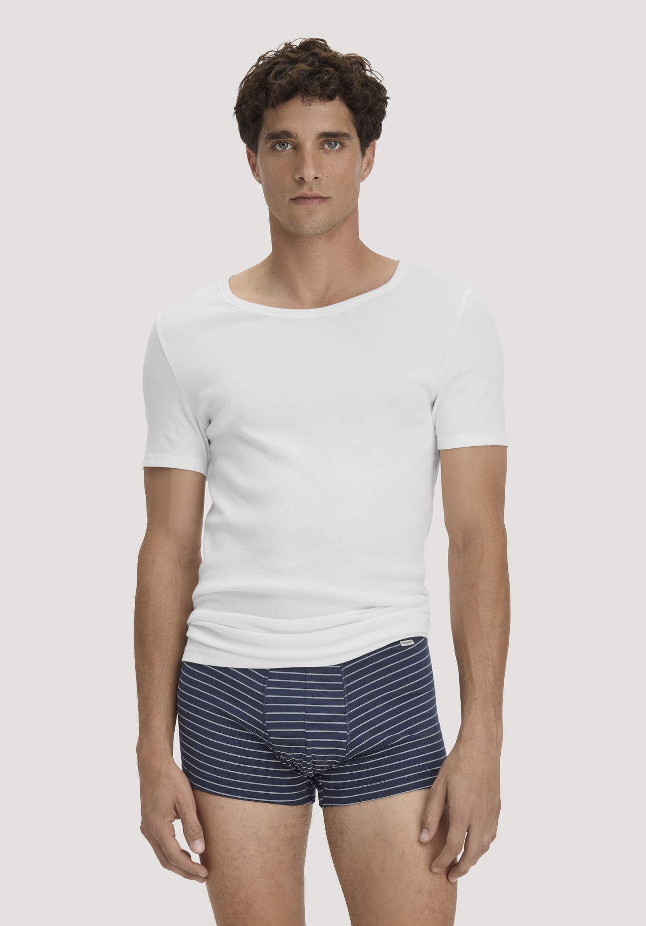 hessnatur Herren Pants Regular Cut COTTON MIX aus Bio-Baumwolle - blau Grösse4 = S