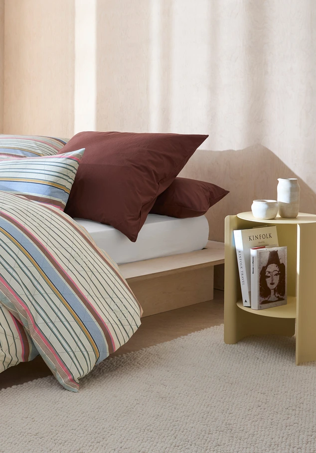 Percale cushion cover made from pure organic cotton