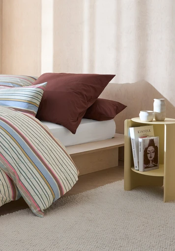 Percale cushion cover made from pure organic cotton - 0