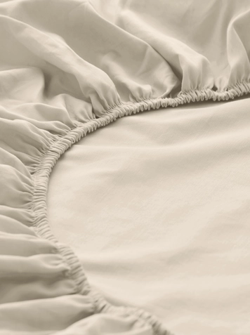 Satin Spannbettlaken aus reiner Bio-Baumwolle - 0