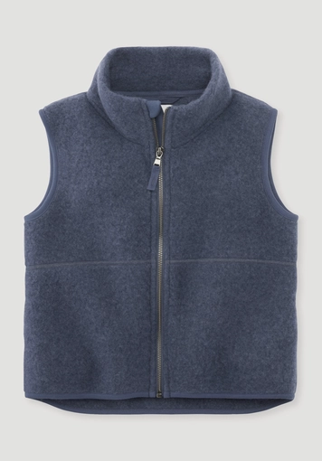 Wool fleece vest made of pure organic merino wool