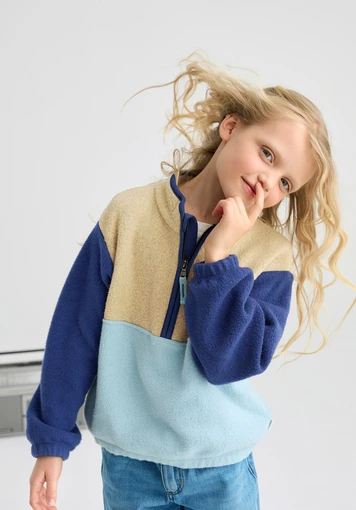 Fleece Sweatshirt aus reiner Bio-Baumwolle - 0