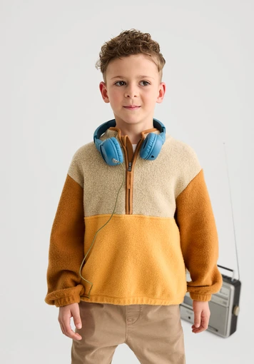 Fleece Sweatshirt aus reiner Bio-Baumwolle - 0