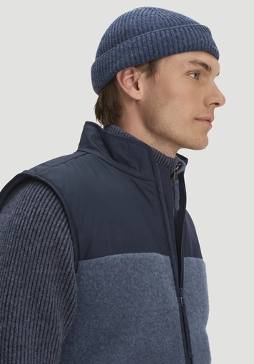 Knitted hat made from organic merino wool with recycled wool and organic cotton - 0