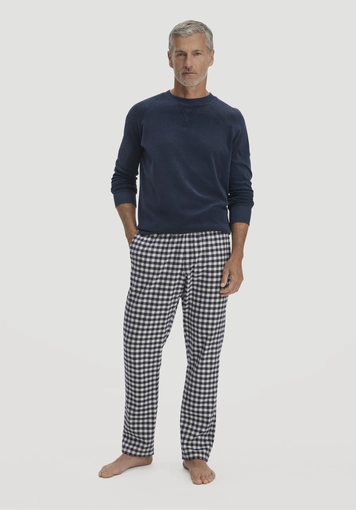 Flanell Schlafhose PURE COTTON aus Bio-Baumwolle mit TENCEL™ Lyocell - 0