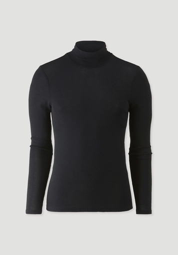 Roll-Neck Longsleeve Fitted aus Bio-Merinowolle und Seide Roll-Neck Longsleeve Fitted aus Bio-Merinowolle und Seide
