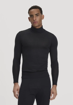 Roll-Neck Longsleeve Fitted aus Bio-Merinowolle und Seide