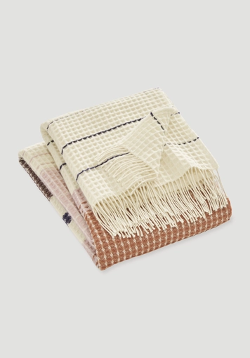 Streifenplaid TAMILO aus Bio-Lambswool mit Bio-Baumwolle Streifenplaid TAMILO aus Bio-Lambswool mit Bio-Baumwolle