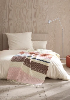 TAMILO striped plaid made from organic lambswool and organic cotton