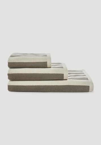 Striped towel made of pure organic cotton