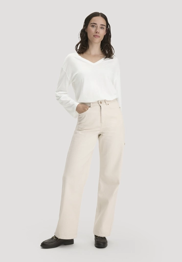 Jeans ALVA Wide Leg UNDYED aus Bio-Baumwolle mit Recycled-Baumwolle - 0