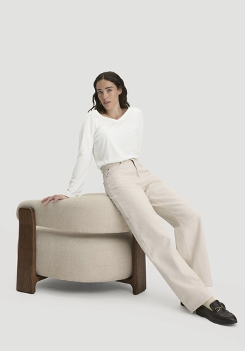 Jeans ALVA Wide Leg UNDYED aus Bio-Baumwolle mit Recycled-Baumwolle - 3