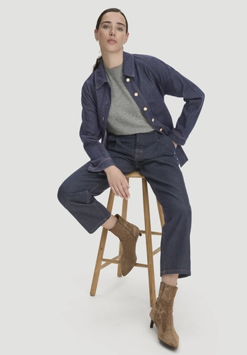 Jeans mit Pleats Tapered Fit aus Bio-Baumwolle - 3