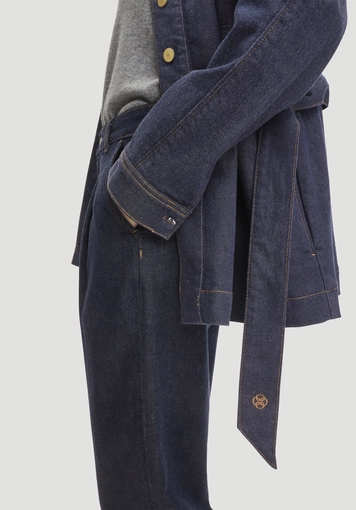 Jeans mit Pleats Tapered Fit aus Bio-Baumwolle - 4