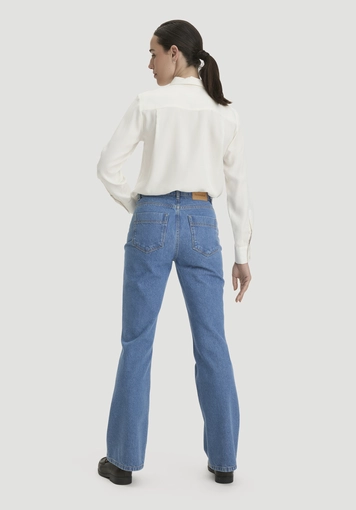 Jeans Flared Leg aus reiner Bio-Baumwolle - 1