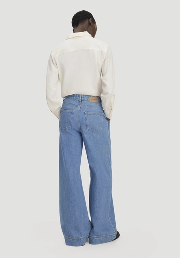Jeans Wide Leg mit Bundfalten aus Bio-Baumwolle mit TENCEL™ Lyocell - 1