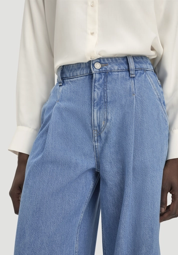 Jeans Wide Leg mit Bundfalten aus Bio-Baumwolle mit TENCEL™ Lyocell - 2
