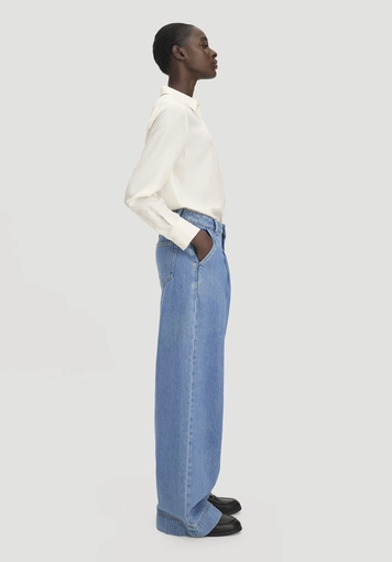 Jeans Wide Leg mit Bundfalten aus Bio-Baumwolle mit TENCEL™ Lyocell - 3