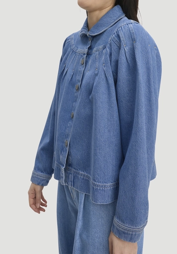 Relaxed denim jacket made from organic cotton with TENCEL™ Lyocell - 4
