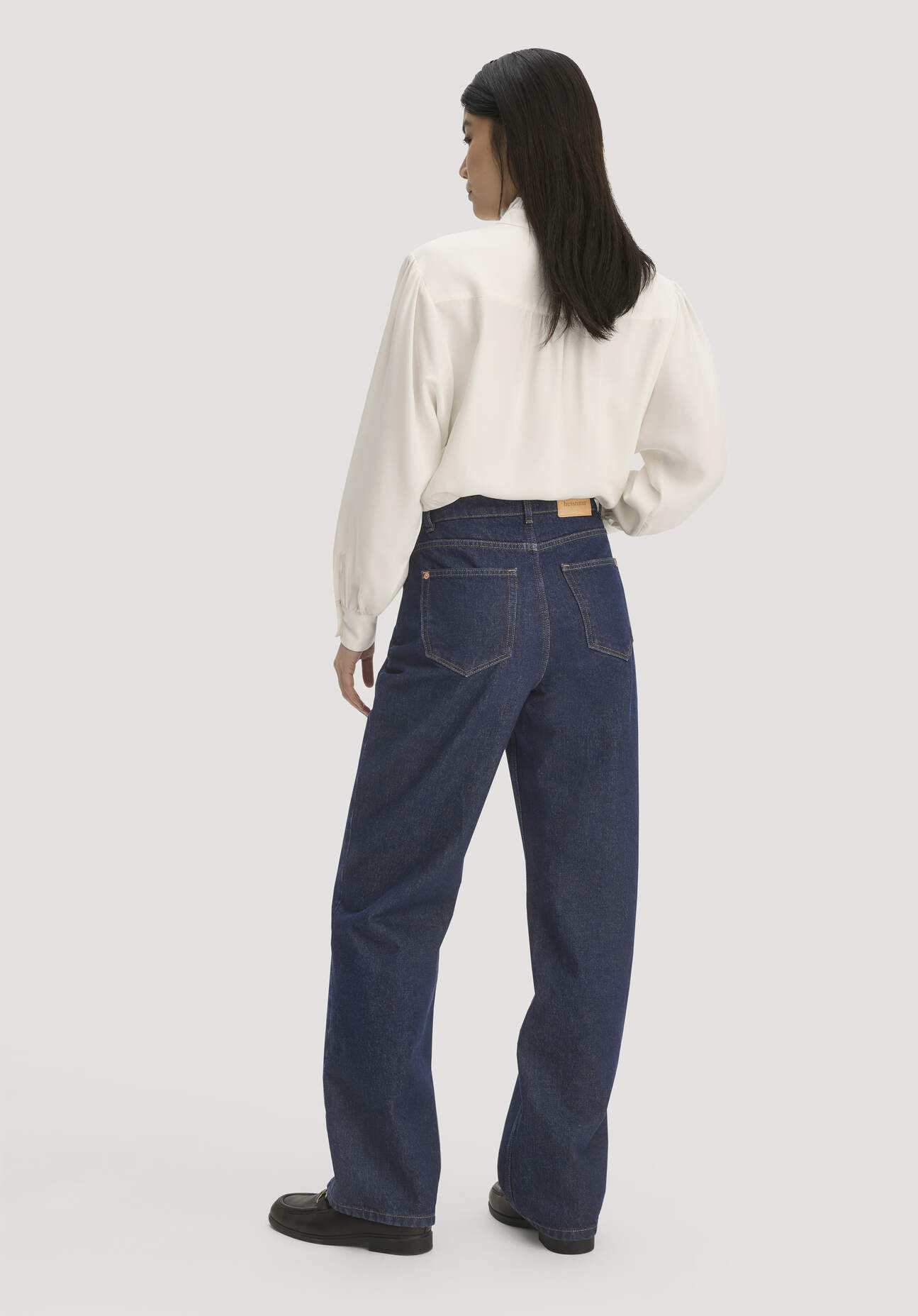 hessnatur Damen Jeans GIERA Straight Relaxed aus Bio-Denim - blau Grösse33/32