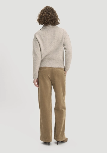 Wide-leg relaxed corduroy trousers made from organic cotton - 1