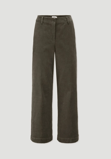 Wide-leg relaxed corduroy trousers made from organic cotton