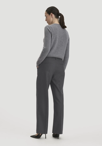 Straight leg relaxed wool trousers made from pure organic merino wool - 1
