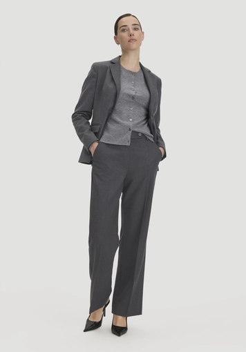 Straight leg relaxed wool trousers made from pure organic merino wool - 3