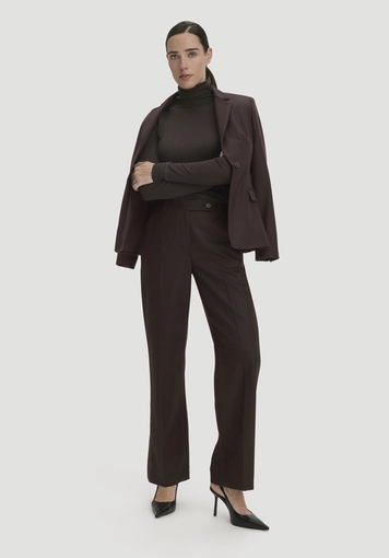 Straight leg relaxed wool trousers made from pure organic merino wool - 3