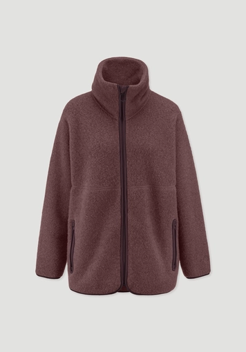 Wool fleece jacket oversize made of pure organic merino wool - 4