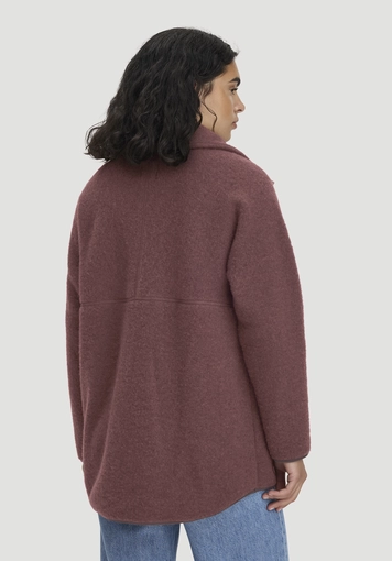 Wool fleece jacket oversize made of pure organic merino wool - 2