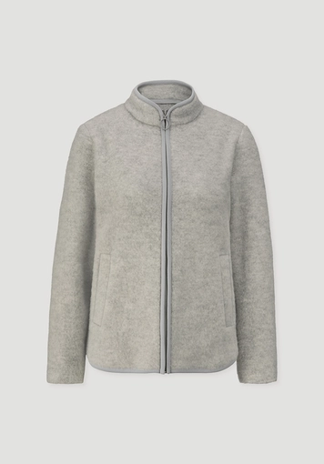 Regular wool fleece jacket made from pure organic merino wool - 4