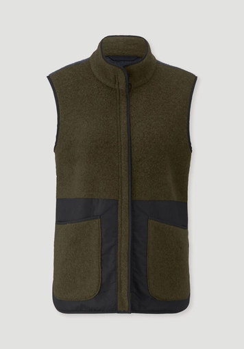 Wool fleece vest Patch Regular made from organic merino wool