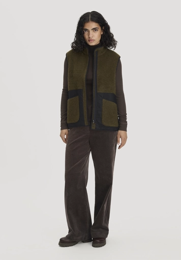 Wollfleece-Weste Patch Regular aus Bio-Merinowollewolle - 1