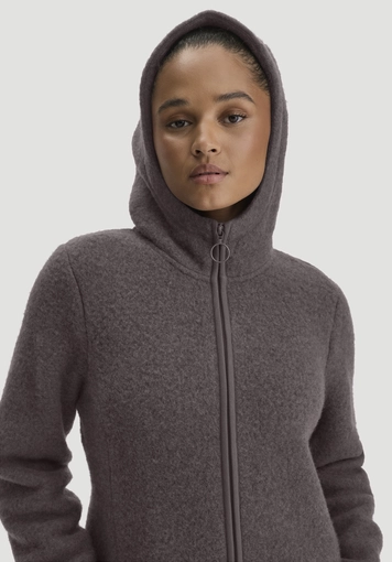 Wollfleece-Jacke mit Kapuze Regular aus reiner Bio-Merinowolle - 3