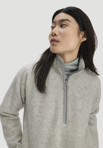 Wool fleece Troyer Relaxed made from pure organic merino wool - 3