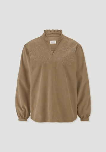 Cordbluse mit Stickerei Relaxed aus reiner Bio-Baumwolle - 4