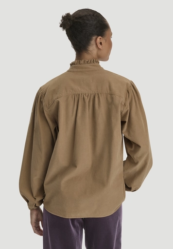 Corduroy blouse with embroidery, Relaxed style, made from pure organic cotton - 2
