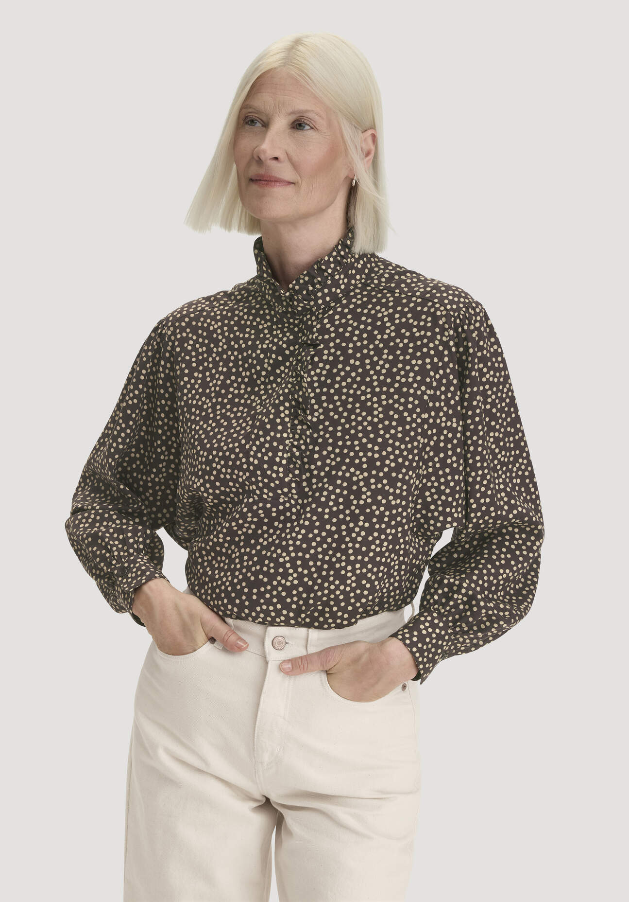hessnatur Damen Bluse Relaxed aus SaXcell®Lyocell - braun Grösse34