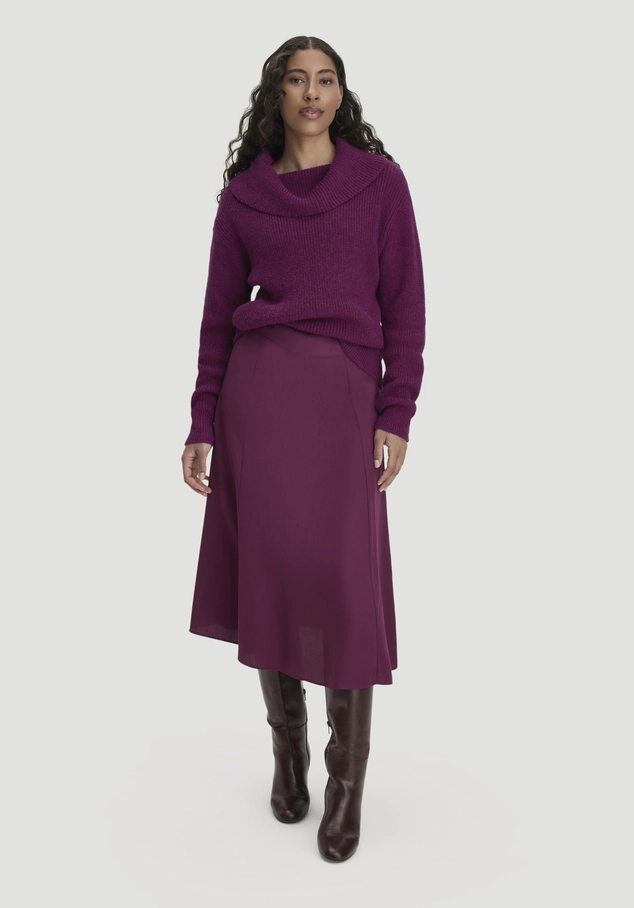Gewebe Rock Midi aus reiner TENCEL™ Lyocell
