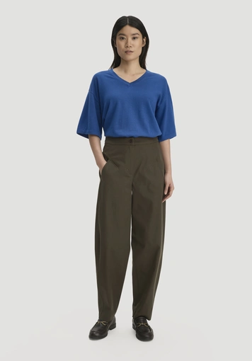 Barrel-Leg Hose Relaxed aus TENCEL™ Lyocell mit Bio-Baumwolle - 0