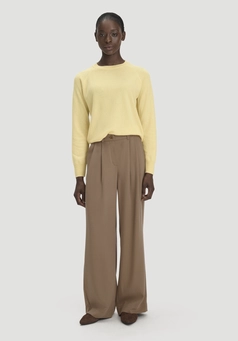 Wide leg twill trousers made from TENCEL™ Lyocell