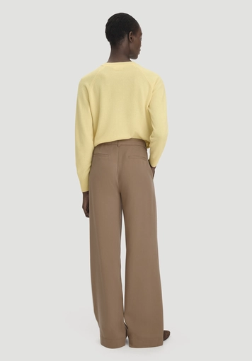 Wide leg twill trousers made from TENCEL™ Lyocell - 1